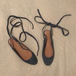 madewell blue suede flats